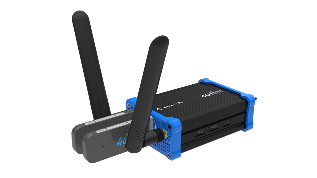 Kiloview P1 (HD 3G-SDI Wireless 4G-LTE Bonding Video Encoder) - angeschlossen